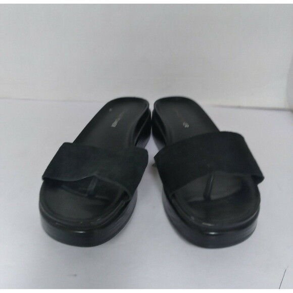Black Platform Slide‎ Sandals Chunky Sole Comfort Summer Beach Casual Slip-On - Picture 8 of 8